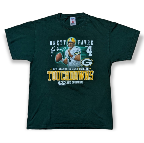 NFL Other - NFL Brett Farve Quarterback Record Shirt Green Bay Packers Large Men's Football